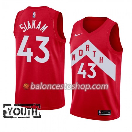 Camiseta Niños NBA Toronto Raptors Pascal Siakam 43 2018-19 Nike Rojo Swingman